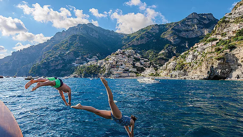 Positano kıyısı